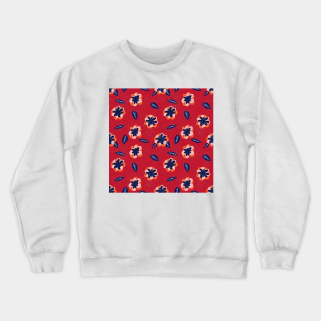 Bright Floral Pattern Crewneck Sweatshirt by gnomeapple